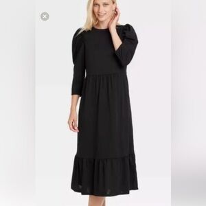 Who What Wear Black Long Sleeve Dress